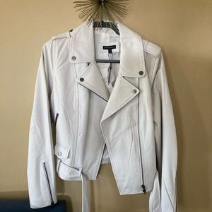 Universal Standard 14 / 16 small plus white leather jacket
